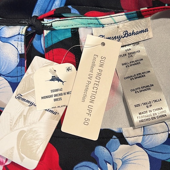 Tommy Bahama Midnight Orchid High-Neck Dress - Picture 12 of 16